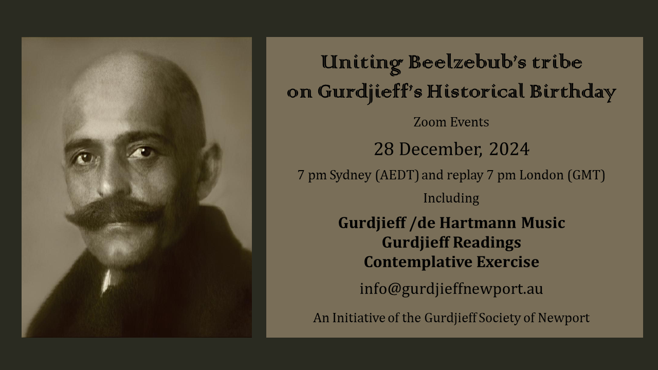 Gurdjieff Birthday Commemoration