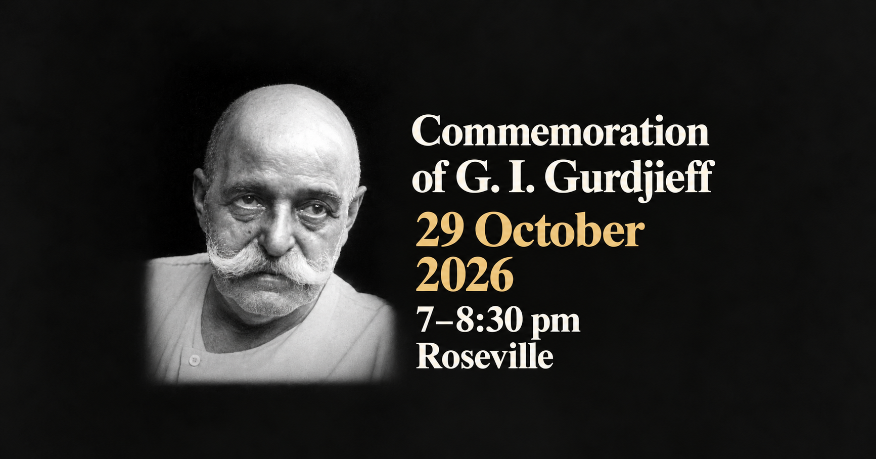 Commemoration of G. I. Gurdjieff – 29 October 2026